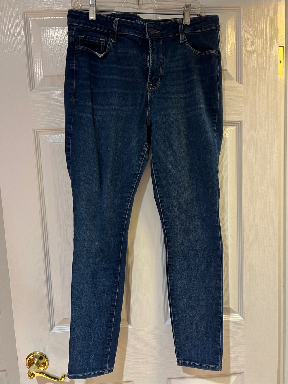 Old Navy Rockstar Dark Blue Super Skinny High Rise Jeans